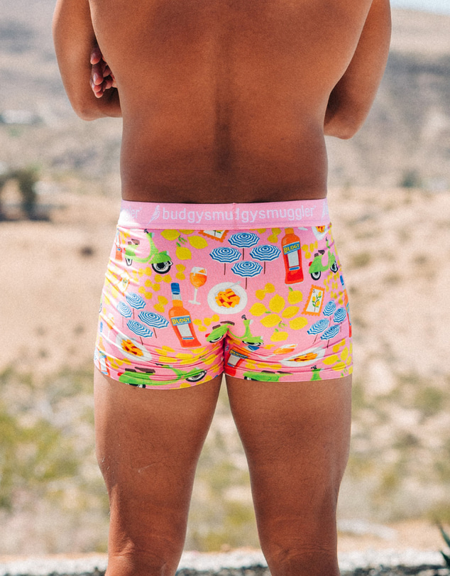 Budgy Smuggler - Men's Underwear Trunks in Pink Amalfi