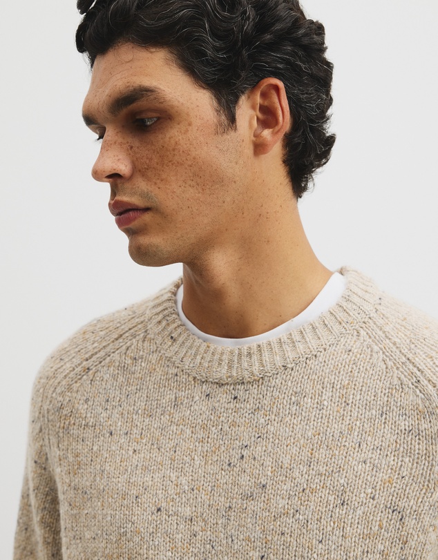 Country Road - Merino Nep Wool Blend Crew Neck Knit