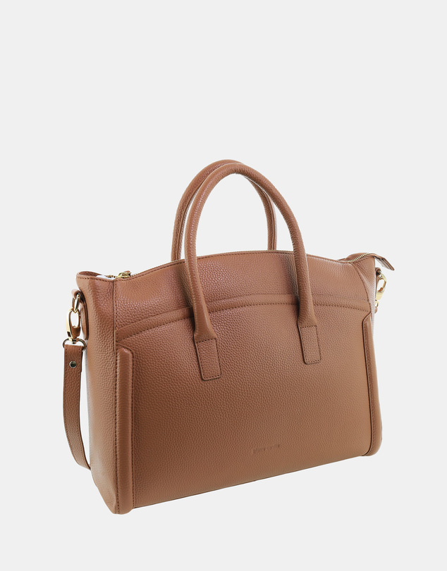 Pierre Cardin - Pierre Cardin Genuine Leather Square Tote Crossbody Bag