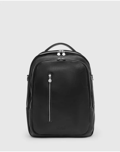Republic of Florence - The Belfast Matt Black Laptop Backpack