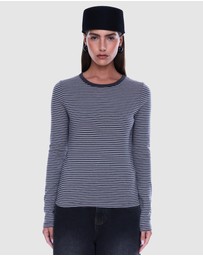 ENA PELLY - Piper Long Sleeve Stripe Top