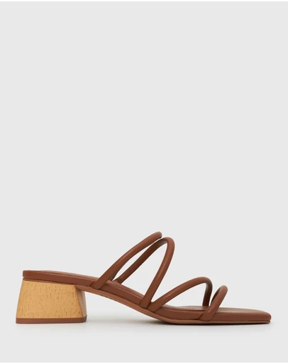 Betts - Hallie Low Wooden Block Heel Mules