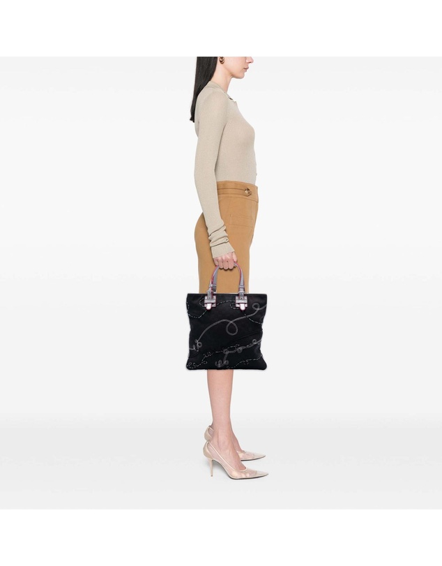 Pre-Loved by Azura Reborn - Pre-Loved Anagram Beaded Jacquard Tote