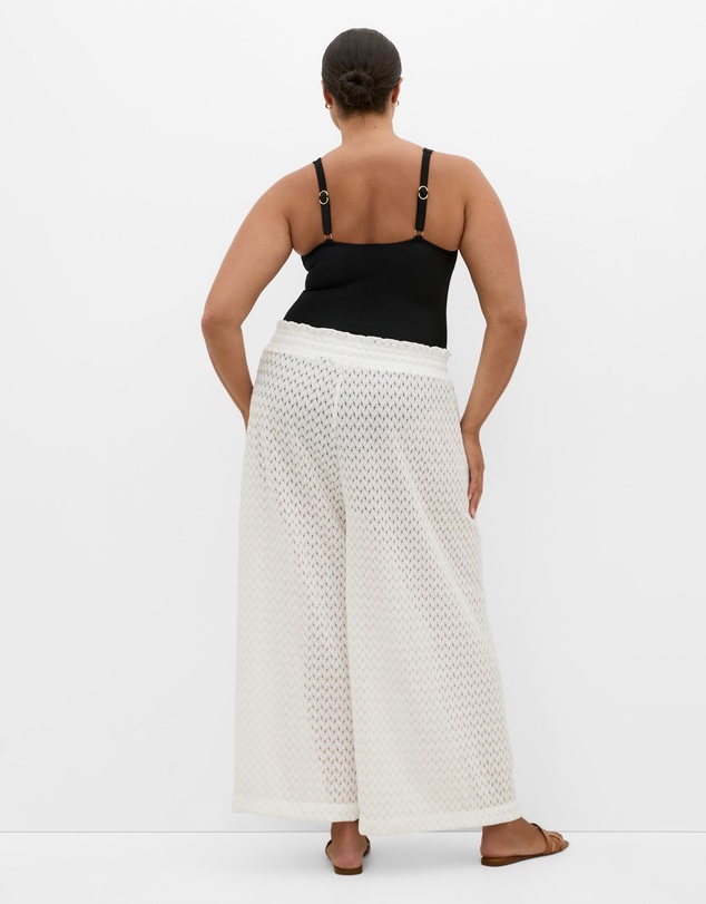 City Chic - Plus size Andros Jacquard Knit Pant - ivory