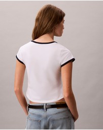 Calvin Klein Jeans - Monologo Scoopneck Baby Tee