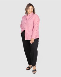 Love Your Wardrobe - Ella Stripe Button-Up Shirt