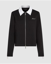Karl Lagerfeld - Two Way Zip-Up Sweatshirt