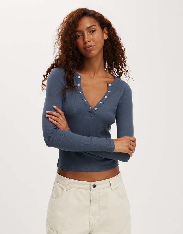 Cotton On - Ryan Henley Long Sleeve Top