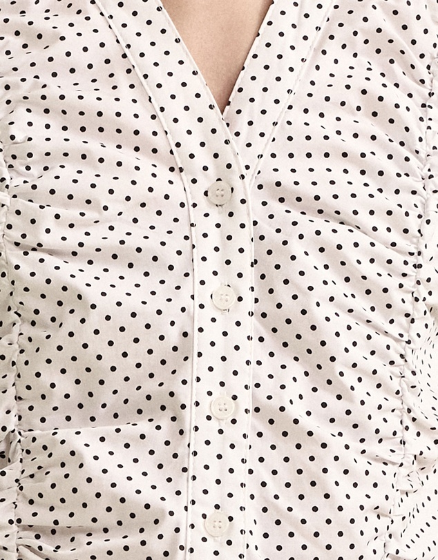MVN - Polka Dot Rouched Shirt
