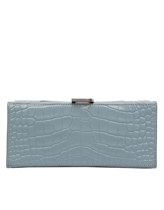 Pre-Loved by Azura Reborn - Pre-Loved Small Croc Embossed Hourglass Top Handle Bag