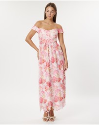 Romance by Honey and Beau - Eve Off Shoulder Midi Dress