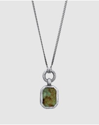 Haze & Glory - ICONIC EXCLUSIVE - Necklace Men African Turquoise Wisdom 925 Sterling Silver