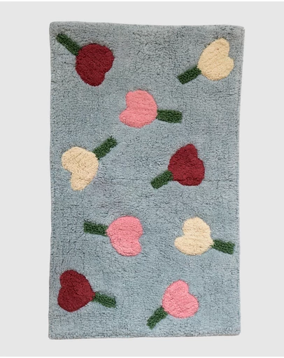 Mosey Me - Forget Me Not Bath Mat - Sky