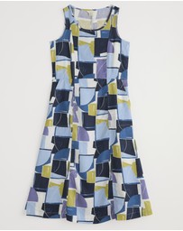 Seasalt - Seasalt Cornwall Blue Sleeveless Grass Wave Dress
