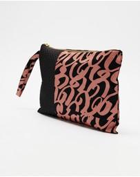 The Social Outfit - Copper Sejals Curls Spliced Clutch