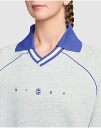 Nike - Sportswear Phoenix Fleece Oversized Graphic Polo Top