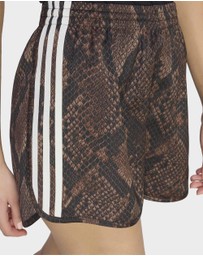 adidas Originals - SNAKE PRINT SATIN SHORTS Womens