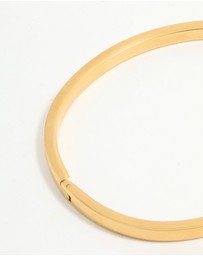 Lovisa - Waterproof Gold Plated Stainless Steel Solid Hinge Bangle