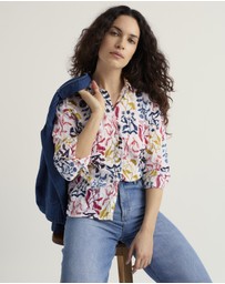 Seasalt - Seasalt Cornwall Multi Larissa Shirt in Crinkled Organic Cotton