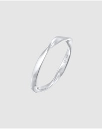 Elli Jewelry - Ring Band Twisted Stack Basic in 925 Sterling Silver