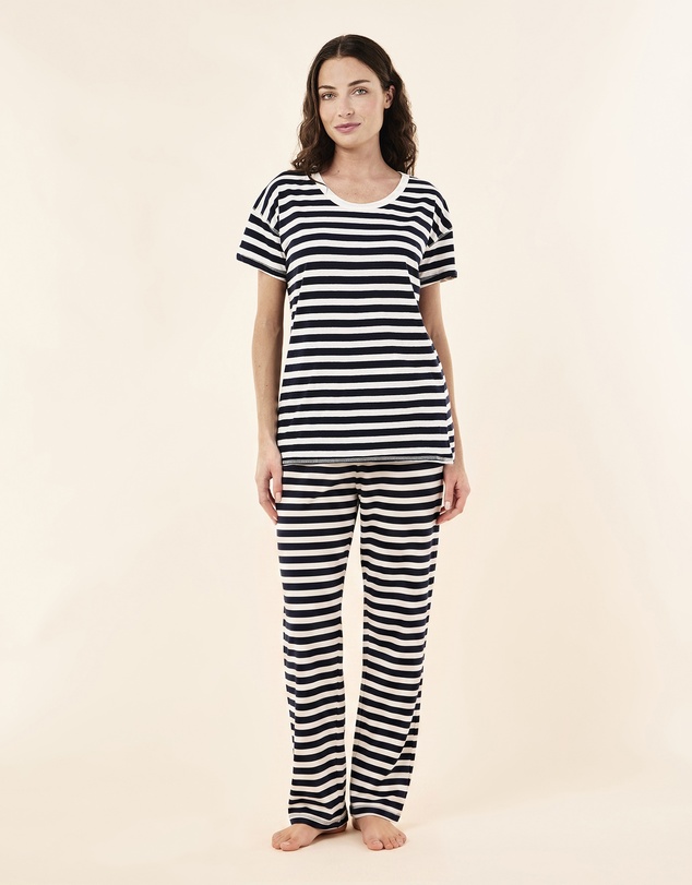 Papinelle - Jada Organic Cotton Knit Short Sleeve Tee & Straight Leg Pant