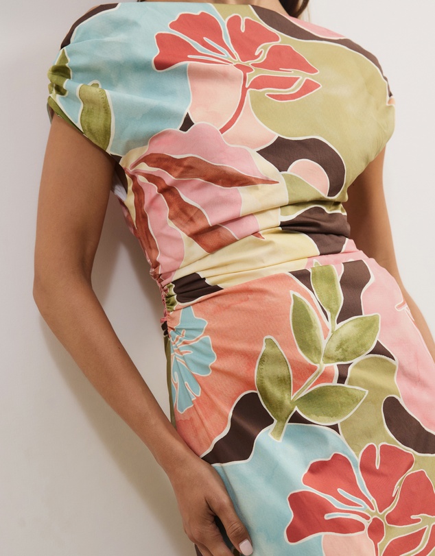 Atmos&Here - Janie Cotton Sateen Midi Dress