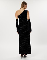 Romance by Honey and Beau - Alegra One Shoulder Diamonti Maxi Dress
