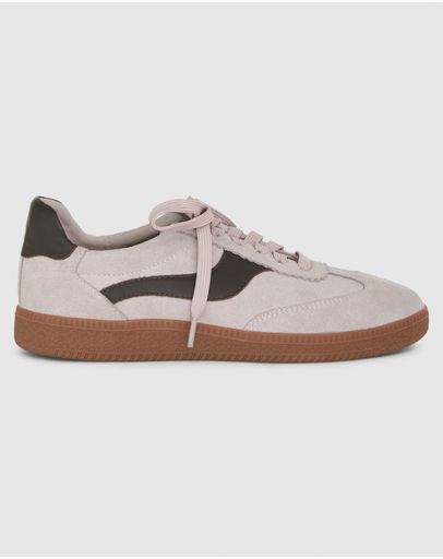 PINK SUEDE/ CHOCOLATE