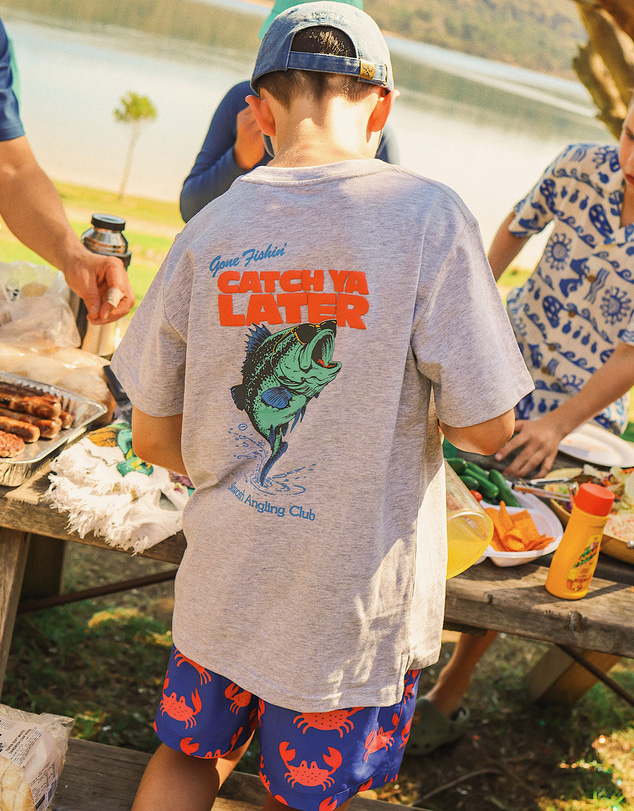 Skwosh - Catch Ya Boys Back Print Tee in Stone