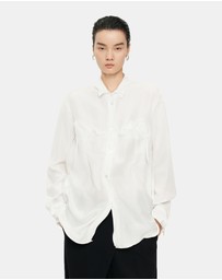 JNBY - JNBY Loose Fitting Long-Sleeved Silk Shirt