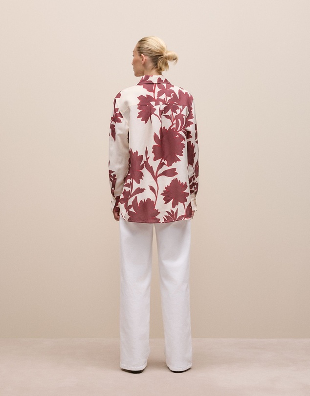 Trenery - Roselle Relaxed Shirt in Red Mahogany