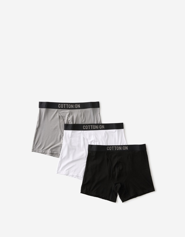 Cotton On - 3 Pack Mens Bamboo Trunks