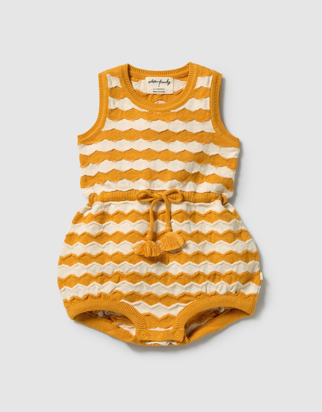 Wilson & Frenchy - Organic Knitted Chevron Bodysuit - Babies