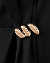 M.N.G - Dress With Metal Embellishment And Cut-Out