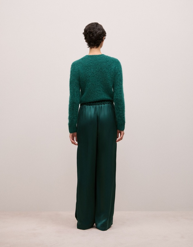 Trenery - Satin Pull On Pant in Forest