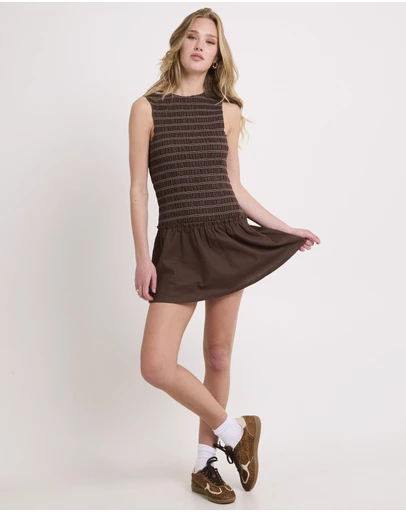 Subtitled - Delmore Shirred Dress