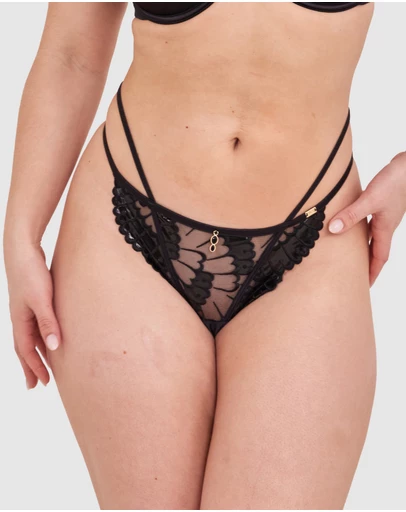 Bras N Things - Vamp Vixen High Leg G String - Black