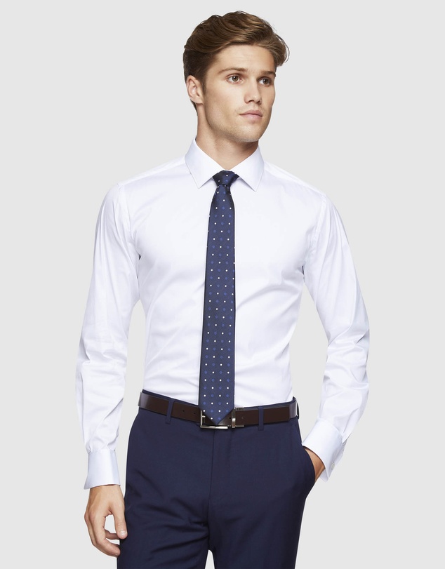 Oxford - White French Cuff Travel Shirt