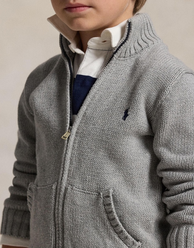 Polo Ralph Lauren - Cotton Full-Zip Sweater - ICONIC EXCLUSIVE - Kids