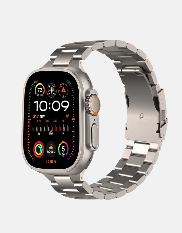Friendie - Stainless Steel Link Bracelet Band (Ultra Style) - Sydney Ultra - Apple Watch Compatible