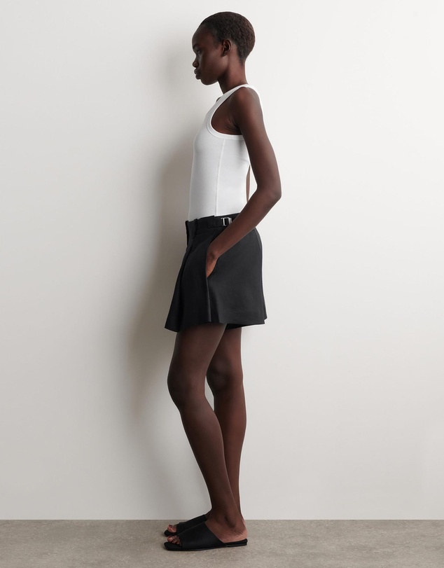 COS - Pleated Belted Linen Shorts