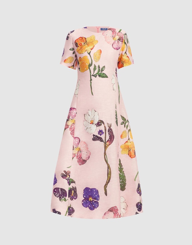 LEO LIN - Caroline Short Sleeve Midi Dress