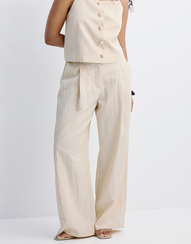 M.N.G - Mid-Rise Lyocell Trousers