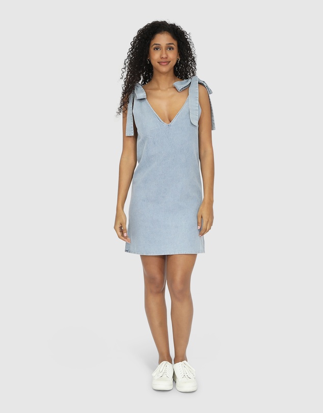 Belle & Bloom - Burning Love Tie Shoulder Mini Dress