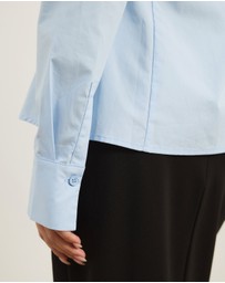 Atmos&Here - Amara Split Hem Structured Poplin Shirt