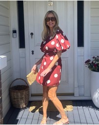 Esther & Co - Shahnaz Dress - Wine Spot