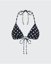 Vacay Swimwear - Rio Top Black Polka