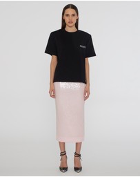 ROTATE - Sequin Midi Pencil Skirt