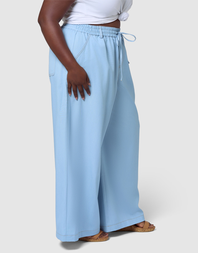 Indigo Tonic - Ava Luxe Chambray Wide Leg Pant