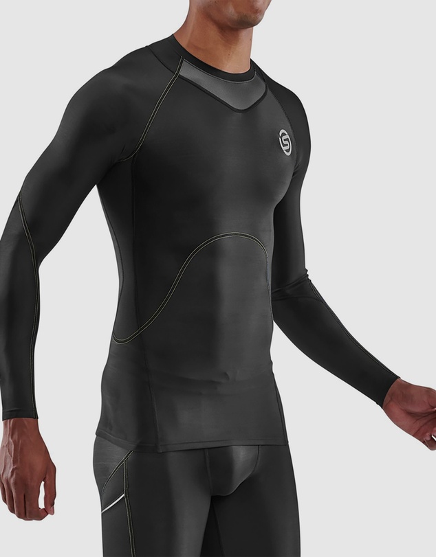 SKINS - SKINS Compression Men's Series-3 Running/Gym Long Sleeve Top Black
